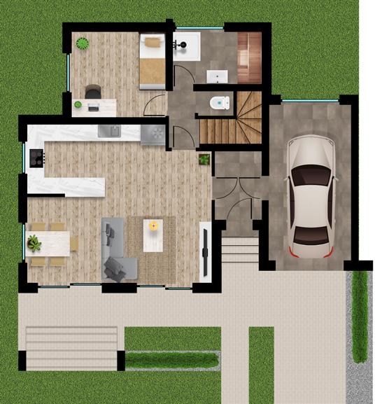 Fürdő 6,0 m2 Szoba 10,2 m2 60,2 m2 1. Lépcső 4,0 m2 2. Közlek.