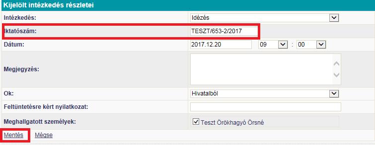 16.4.5 Átadás az Iratkezelő rendszernek A nyomtatvány elkészítését követően az adott eljáráshoz tartozó nyomtatvány megjelenik a Nyomtatványok ablakban.