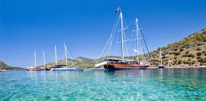 Kirándulások Fethiye-ből HAJÓKIRÁNDULÁS Egy nyugodt hajókirándulás a Fethiye-környéki öblökbe. A hajó a fethiyei öbölből indul, majd kihajózunk a környező öblökbe.