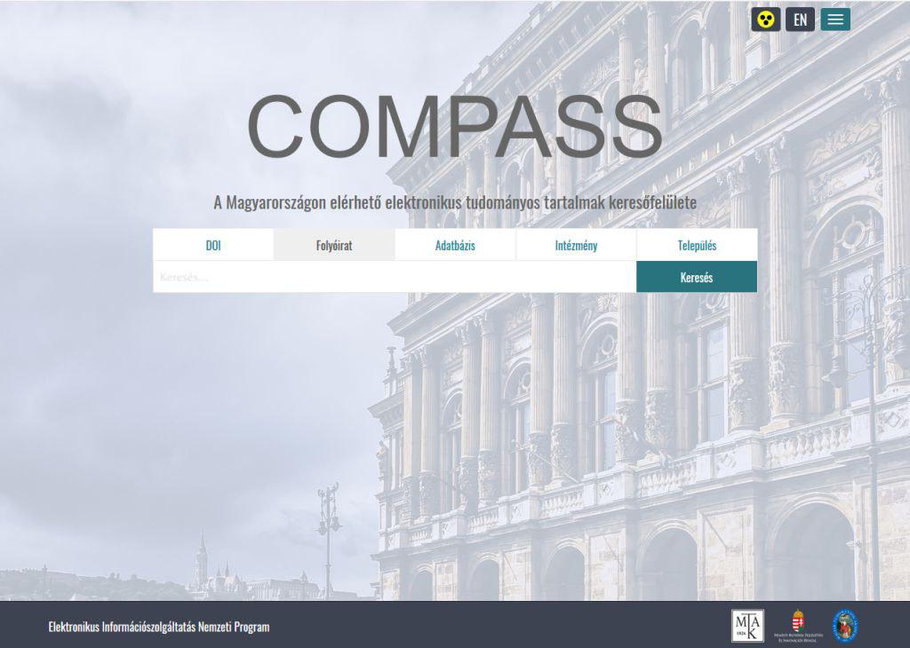 A COMPASS felületén az alábbiakra lehet keresni: - DOI - Folyóirat - Adatbázis - Intézmény - Település A DOI jelentése: digital object identifier.