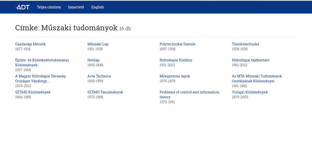 Az e-könyv alapú adatbázis szolgáltatások közül a legjobb példa az ADT, az Arcanum Digitális Tudástára.