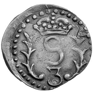 Anyag: réz Átmérő: 22 23,5 mm Súly: 2,7 g Ritkaság: R2 Irodalom: Montenuovo (Magyaro.) 1581. g) Weszerle F, t. IV., 15. Gohl 120.