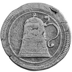 A pajzs két oldalán szerepel a két részre osztott évszán, az 15 73 ; az utolsó számjegy, a hármas a vonalkörre került.