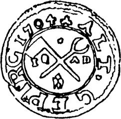 bányászék nyelét érinti, valamint a kilences számjegy hurka csaknem szabályos, zárt kört alkot. 1.06.06.04. (hibrid veret) E: mint az 1.06.06.03. H: mint az 1.