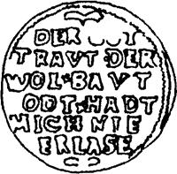 Montenuovo (Magyaro.) 1575. Megjegyzések A pajzson a bányatulajdonos család, a Thurzók címere szerepel; a H és az F betű a bérlőt, Hans Feygelt jelöli.