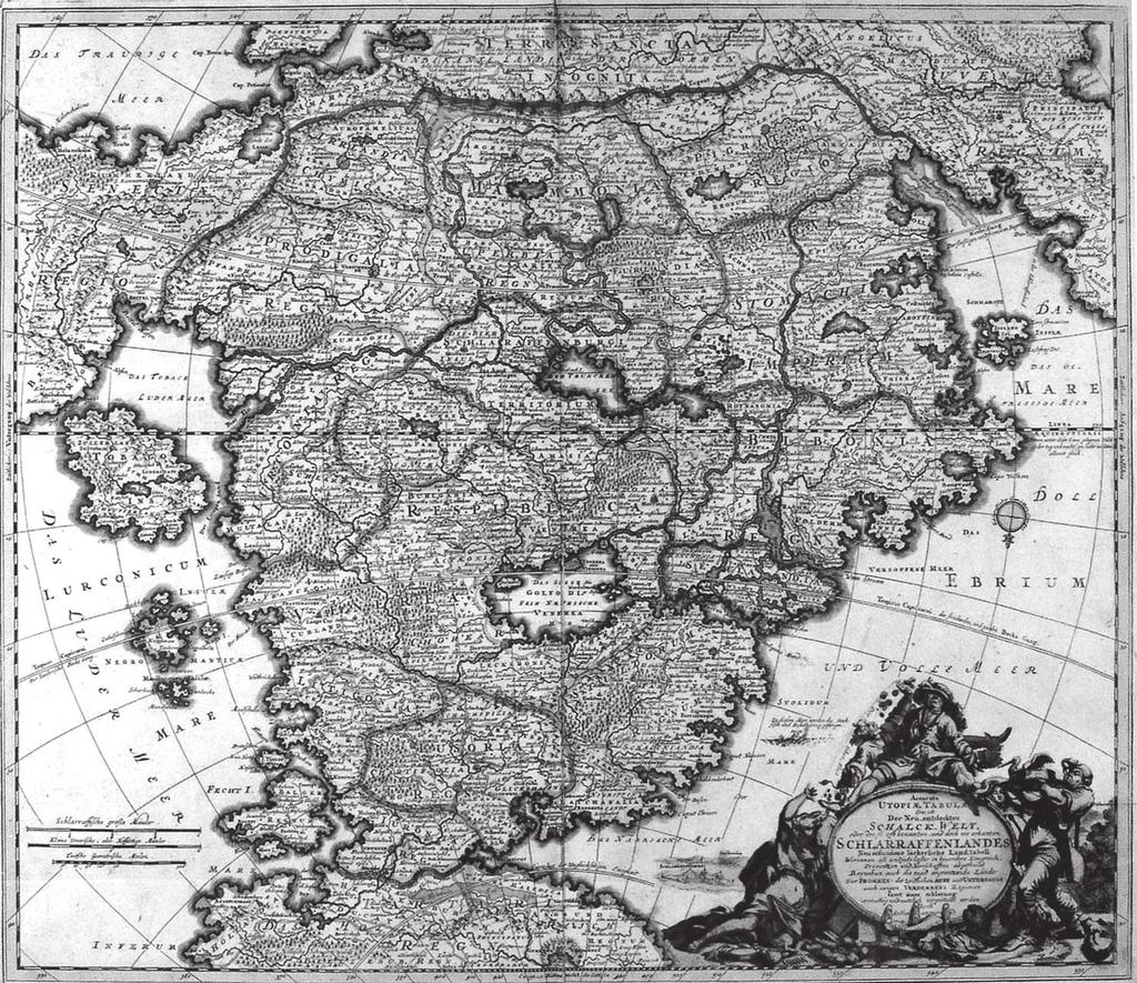 Schlaraffenland térképe. J. B. Homann, 1694 A német nyelvterületen Schla(u)raffenlandként ismert, 1 a különböző újlatin nyelveken Cuccagna (it.), Coqua(i)gne (fr.), Cucaña (sp.), Cucanya (kat.