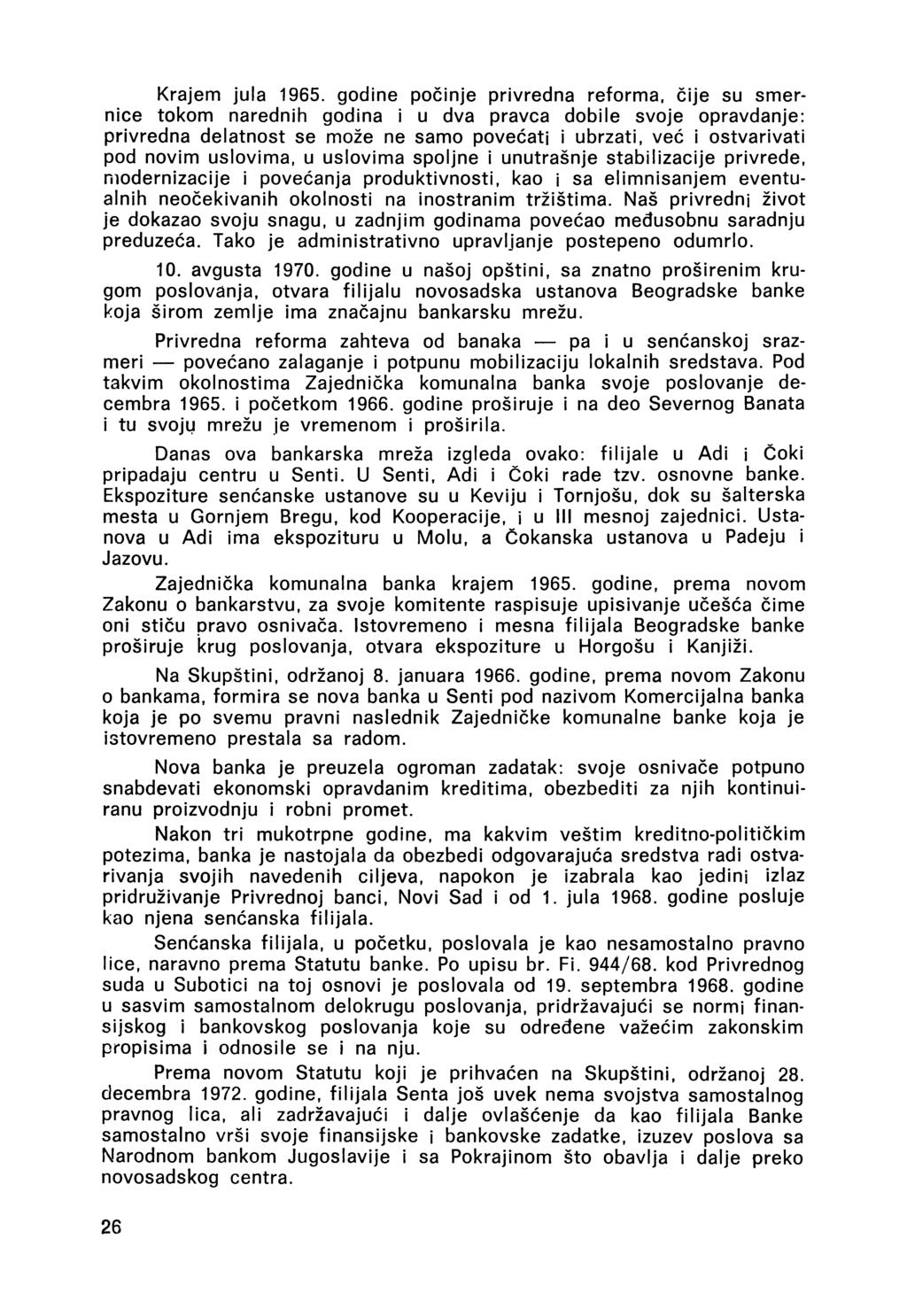 Krajem jula 1965.