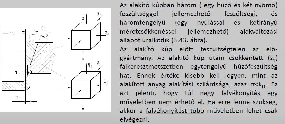 Falvékonyító mélyhúzás feszültségi