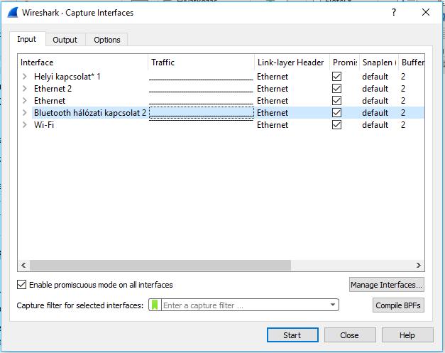 hatjuk a mérést. Az Capture options gombra kattintva (menüsoron a kis fogaskerék) beállíthatjuk a mérés paramétereit.