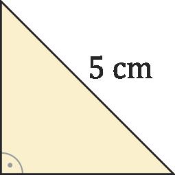 Egy egyenlő szárú derékszögű háromszögnek az egyik oldala cm hosszúságú. Rajzold le a háromszöget!