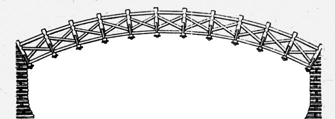 Az első egyértelműen rácsos típusú tartót a Merimac folyón épült, Essex-Merimac kettőshíd építésénél alkalmazták 1792-ben (13. ábra).