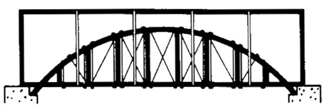 A hídnyílások az íves tartók alatt 53 és 37 méteresek voltak. Többszöri átépítés után ma már a szigetre csak az egyik ágon, egy 1910-ben épült lánchídon lehet bejutni.