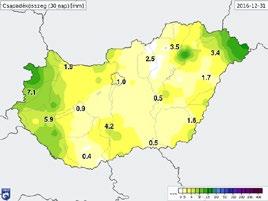 Növénytermesztés Agrometeorológiai visszatekintés 2016. november-decemberre és előrejelzés 2017. február-márciusra 2016. novembere átlagos körüli időjárást hozott.