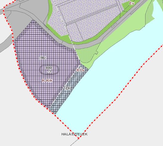 infrastrukturális feltételeknek teljesülnie kell az övezeti módosítás előtt. 24. ábra A Duna Intermodális Logisztikai Központ a DÉSZ és a fővárosi TSZT alapján DÉSZ VI.
