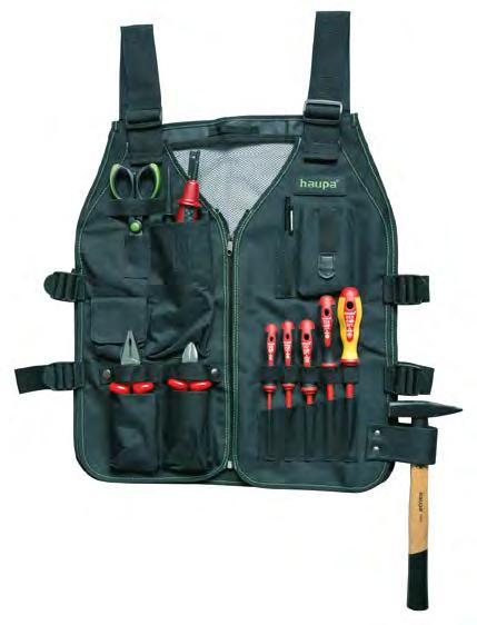 Szerszámos mellény HAUPA Tool Jacket Profi mellény, hogy szerszámai mindig kéznél legyenek! Szerszámos mellény szerelőknek 10 db szerszámmal feltöltve.