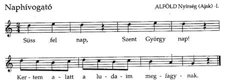 Bartók Bélától származik. Műve A magyar népdal címmel 1924-ben látott napvilágot.