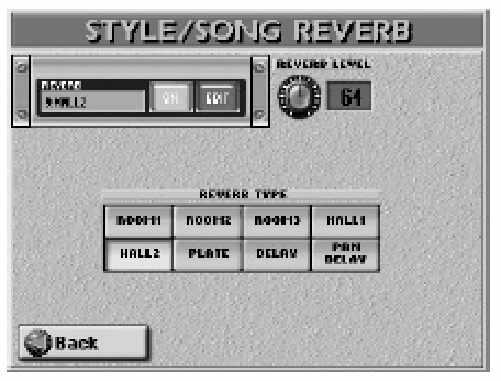 E-80 Munkaállomás A mixer funkciók és effektek használata Effektek dalokhoz és stílusokhoz Az Arranger és Recorder/16- sávos Sequencer ugyan azt az effekt processzort használják, ami nem jelenz