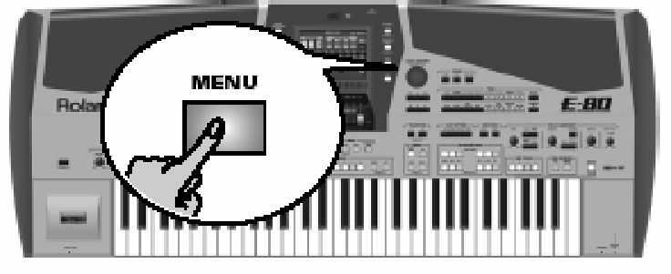 E-80 Munkaállomás A mixer funkciók és effektek használata (3) Nyomja meg az editálni kívánt paraméterhez tartozó mez t és állítsa be a kívánt értéket a [DATA/ENTRY] tárcsával vagy a [DEC]/[INC]