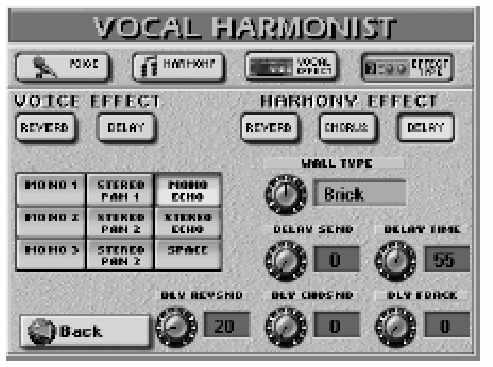 E-80 Munkaállomás A mixer funkciók és effektek használata DELAY TIME Ez eredeti hang és az effekt hang közötti id eltolódást állíthatja be.