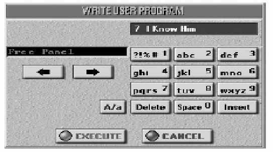 E-80 Munkaállomás Munka a user programokkal Az alábbi képerny jelenik meg: Hogyha a cél memória tartomány (amely itt nem választható ki) már tartalmazza ugyanazt a User program nevet, a készülék