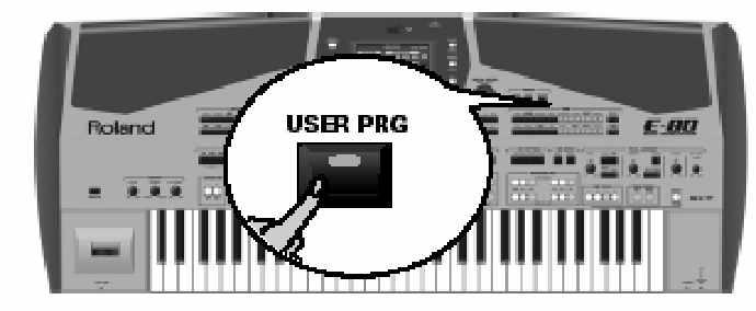 Roland E-80 Munkaállomás User Program Finder információk editálása User program visszahívás Amikor bekapcsolja az E-80 egységet, automatikusan a Default mód kerül kiválasztásra (126. oldal).