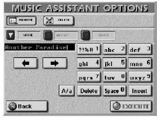 (2) Válassza ki az editálni kívánt Music Assistant bejegyzést. (3) Folytassa a Music Assistanr regisztráció átnevezése vagy Music Assistant bevitelek törlése részekkel.