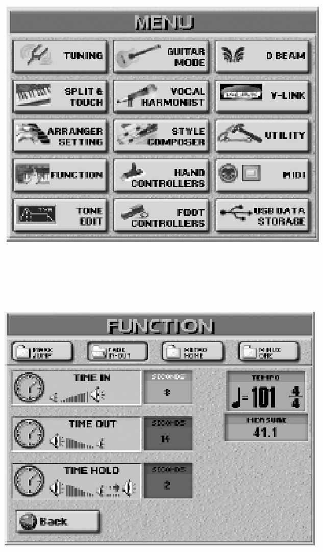 Roland E-80 Munkaállomás A Fade-In/Out funkciók használata 12. Még kifinomultabb dal funkciók Tekintsük át a dal lejátszáshoz használható további és még kifinomultabb funkciókat.