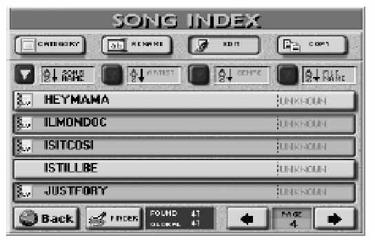 Az Index Edit funkció csak az igazi Index kategóriákra érhet e, ezért. (4) Nyomja meg az editálni kívánt index kategóriához tartozó mez t.