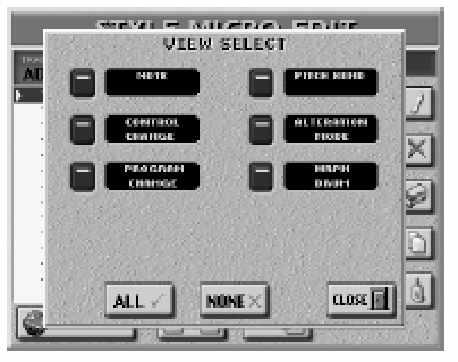 Roland E-80 Munkaállomás Független stílus események editálása (Style Micro Edit) Hangjegy események monitorozása A Style Composer képes lejátszani a kiválasztott hangjegy eseményeket.
