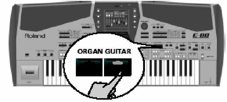 Amikor aktiválja a gitár módot az UP1 part viselkedik fõ gitárként, míg az UP2 part egy további gitár hangot szólaltat meg, megduplázva a fõ gitár által lejátszott hangokat.