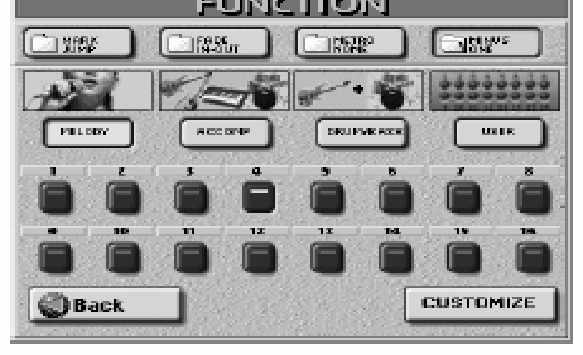 Az utolsó preset kiválasztás (MELODY~USER) lesz használatban, amíg egy új preset-et választ ki vagy kikapcsolja a készüléket. (6) Nyomja meg ismét a [MINUS ONE] gombot a a funkció kikapcsolásához.