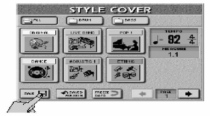 [2] Ugyanaz a stílus ami a COVER preset-ek egyikét használja. Ez a verzió a [SAVE] mezõ használatával menthetõ.
