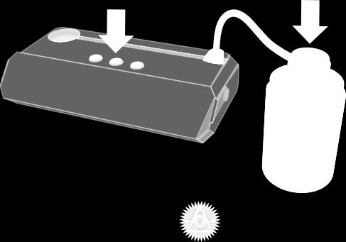 szelep elfedésével egy kis nyomást alkalmazva, és nyomja meg a PUMP