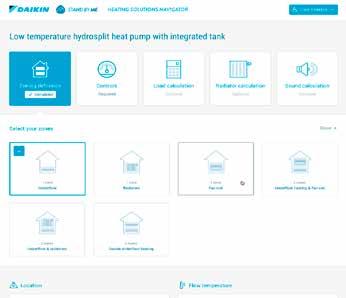 Támogató eszközök Heating Solution Navigator A HSN a legmegfelelőbb megoldást kínálja ügyfelei otthonába: Felhasználóbarát