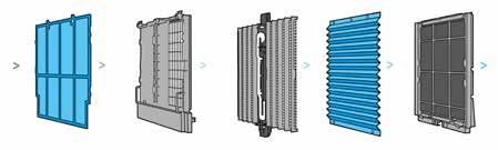 Hatékony hat rétegű tisztítás Hogyan működik a hat rétegű szűrőrendszer? A Daikin légtisztító hatékonyan eltávolítja az allergéneket (pl. pollen, por, stb.), a baktériumokat és a vírusokat.