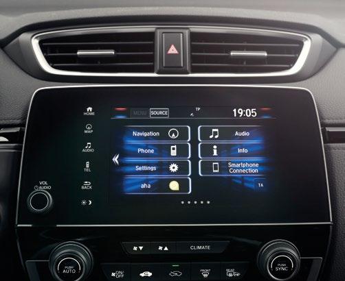 (Magyarországon az Apple CarPlay funkció a brosúra kiadásakor még nem támogatott) HEAD-UP DISPLAY Δ A kijelző a kiterjesztett valósághoz hasonlóan minden fontos információt megjelenít és a vezető