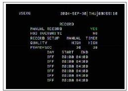 AVC780W 12 MENÜ OPCIÓK FELVÉTEL A cursor mozgatásához nyomja meg a gombokat. A + és - gombokkal tudja a számok értékét változtatni.