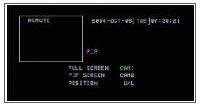 AVC780W 18 PIP OPCIÓK A cursor mozgatásához nyomja meg a gombokat.