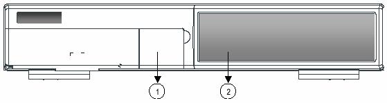AVC780W 6 ELÜLSŐ PANEL 1. CSERÉLHETŐ HDD KERET 2.