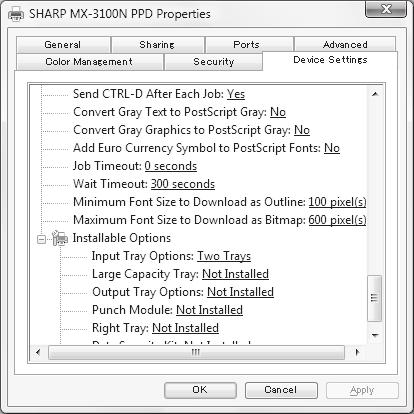 A NYOMTATÓ MEGHAJTÓ / PC-FAX ILLESZTŐPROGRAM TELEPÍTÉSE Ha a PPD illesztőprogram telepítve lett 1 Klikkeljen a [Start] gombra ( ), klikkeljen a [Vezérlőpult]-ra, majd klikkeljen a [Nyomtatók]-ra.