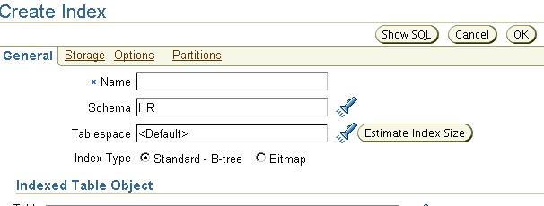 Creating Indexes
