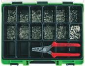 reca szortimentek assortment case 20 részes érvéghüvelyek; E-Cu, ónozott, nem szigetelt; érvéghüvely-fogóval (0557 0); dobozban Cikkszám 0956 557 0,5 mm 2 6 mm hosszú 0557 84 89 00 db 0,75 mm 2 6 mm