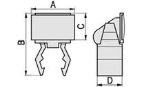 Csíptetős jelölődarab device identification fekete, ragasztás, fúrás nélkül rögzíthető poliamid Cikkszám 0565 7 0565 7 00 Típus A B C D Ductamark 26 30 5 5 Tömlőbilincsek Hose clamps with worm gear
