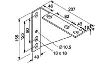 RECAmo sarokrögzítő konzolok recamo - angle brackets sínkonstrukciók erősítésére és terhelhetőségük növelésére Cikkszám 0859 4 0859 4 64 Profil Méret Vastagság 38/40 207x65x40 4 RECAmo rögzítőelemek