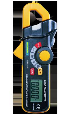 Lakatfogós AC / DC PAN 120 AC/DC Digitális lakatfogó Digitális kijelző 11 mm Kijelző 2400 Felbontás 1 ma Bilincs nyílás 18 mm LED-es zseblámpa Érintés nélküli feszültség detektor (NCV) Méretek 164 x