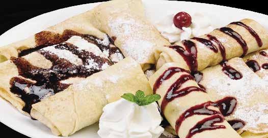 DESSZERTEK DESSERTS SWEETS GESZTENYEPÜRÉ ÁFONYA VAGY CSOKOLÁDÉ ÖNTETTEL G F Kastanienpüree mit Heidelbeeren oder Schokoladensosse Chestnut puree with chocolate or blueberry sauce SOMLÓI GALUSKA A C G