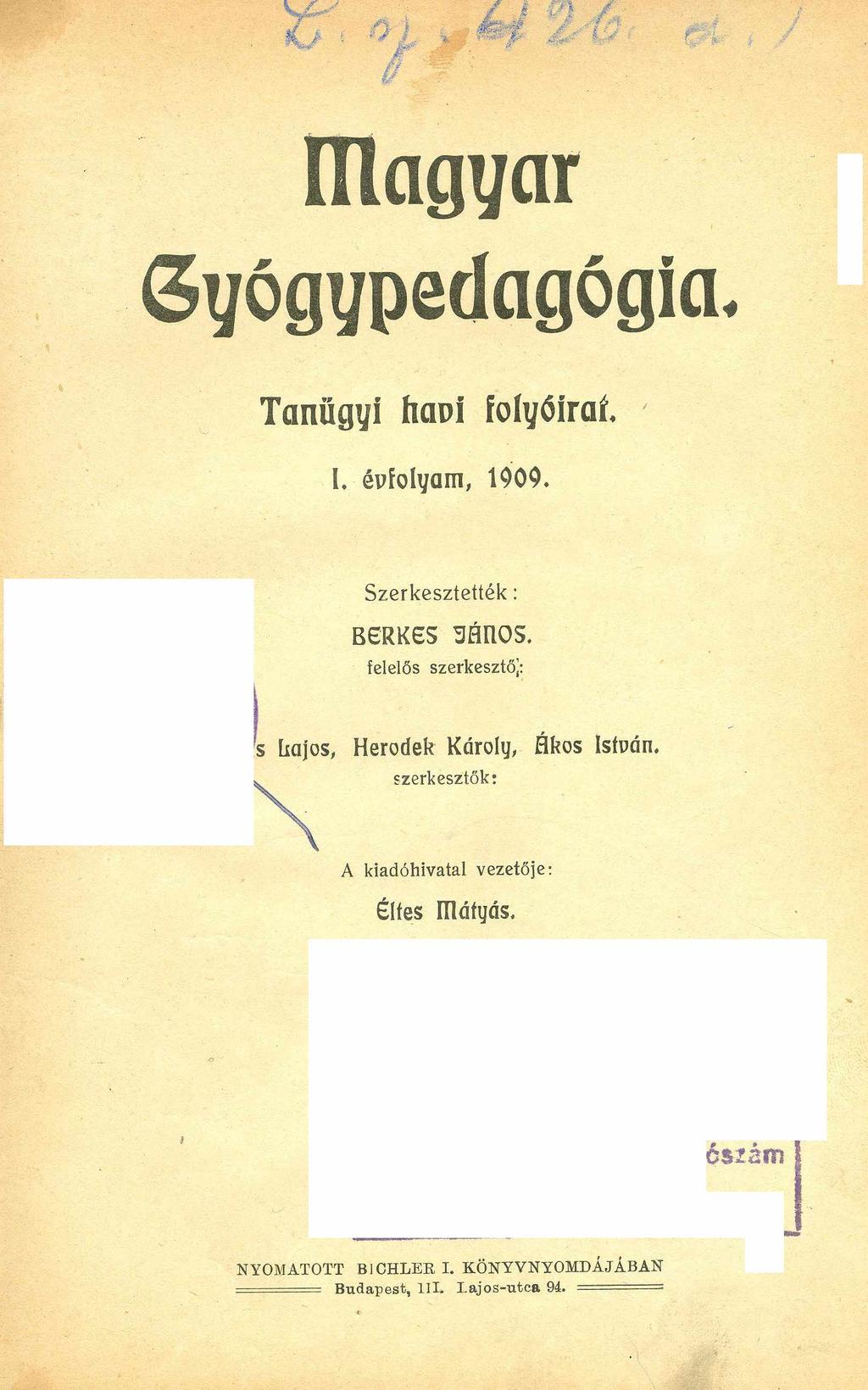 ülagyar Gyógypedagógia. Tanügyi fián!