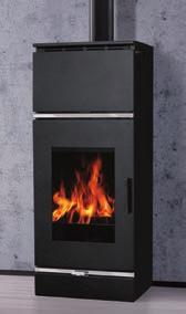 14 VÍZTERES KÁLYHÁK FATÜZELÉSHEZ CUBIRA 12,2 kw CUBIRA/ CS 12,2 kw Függőleges állású sík üvegfelület, amely emeli a tűz látványát.