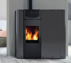 22 KÁLYHA KÉTFÉLE FŰTŐANYAGGAL Programozhatóság napi/heti DEMY 10/10,9 kw üveg fehér gravírozással 783370* E-Brusher Rendszer az égetőtégely hosszan tartó tisztaságához.