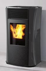 KÁLYHÁK PELLET FŰTÉSHEZ 23 Programozhatóság napi/heti HERMETIKUS MODELLEK MYA Air tight 6,3 kw - öntvény égőtér - hátsó füstkivezetés Ø 8 cm apa - NIGHT funkció - RELAX funkció -